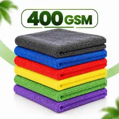NAPKO 400 GSM Microfiber Cloth for Car Cleaning