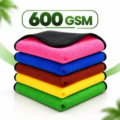 NAPKO 600 GSM Microfiber Cloth for Car Cleaning