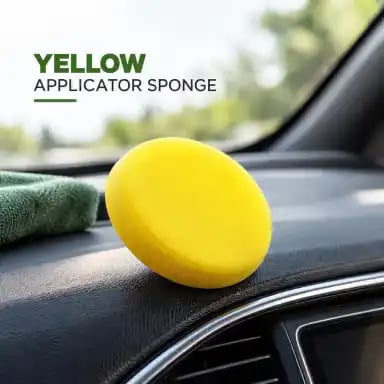 NAPKO Yellow Foam Applicator Sponge for Cars